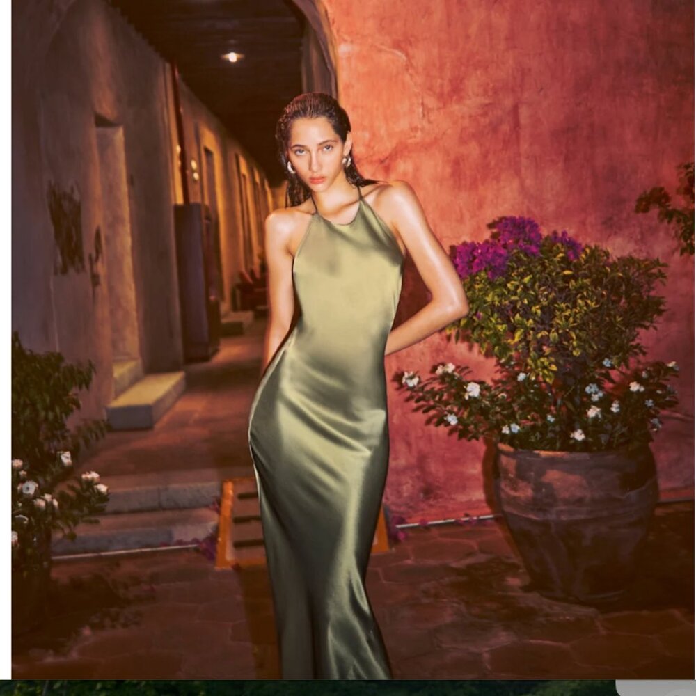 OLIVE GREEN REFORMATION DRESS